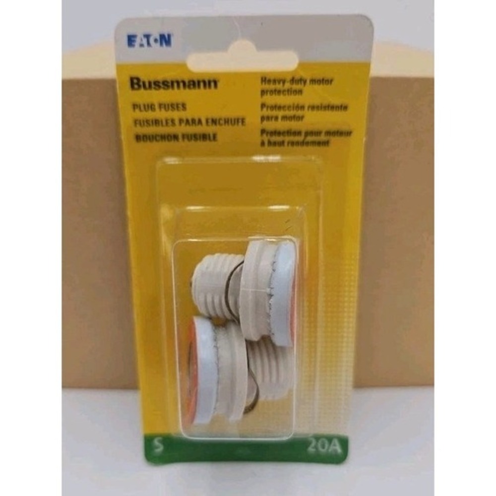 2pk Eaton Bussman‎ BP/S-20 20 Amp Dual-Element Time-Delay Rejection Base Fuse